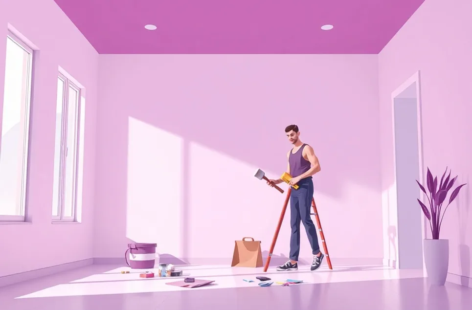 Intérieur rénové après travaux de peinture à Noyon